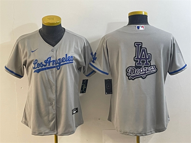 Youth Los Angeles Dodgers Grey Team Big Logo Stitched Jersey Youth Los Angeles Dodgers Grey Team Big Logo Stitched Jersey